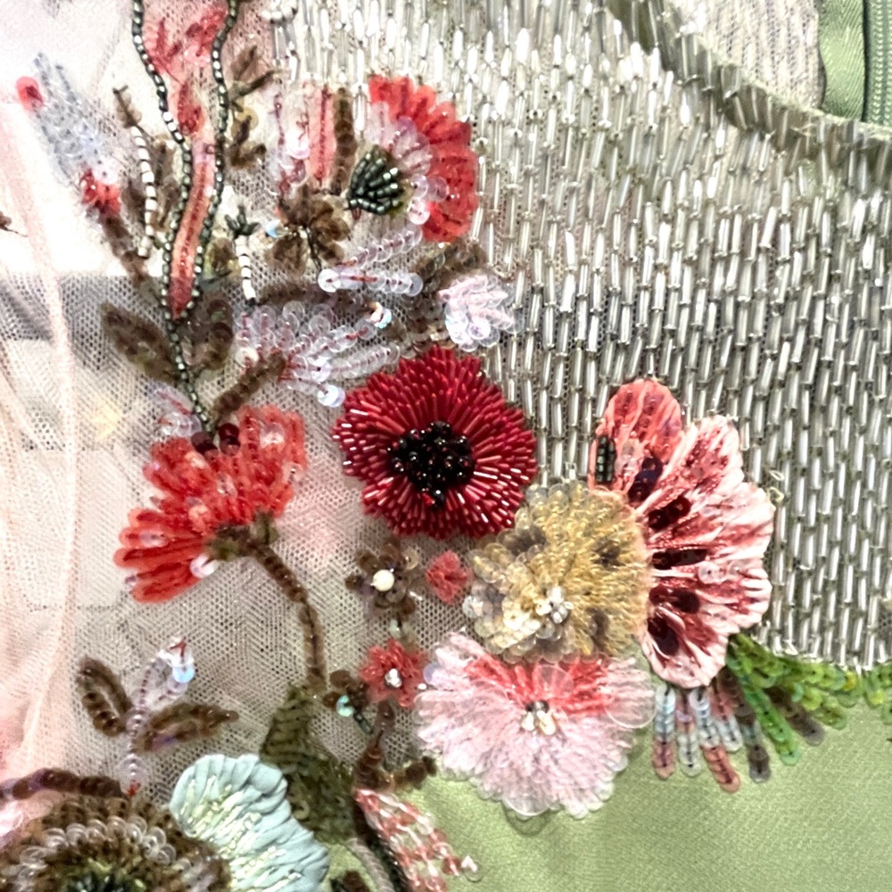 Valentino Beaded Apple Green Dress